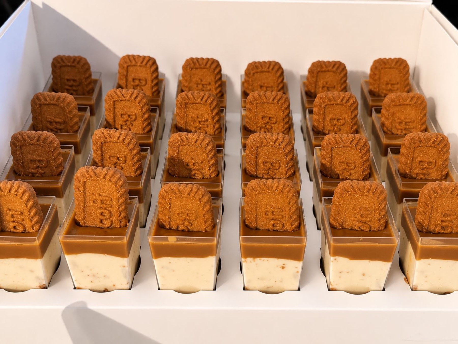 Biscoff dessert cups in a gift box
